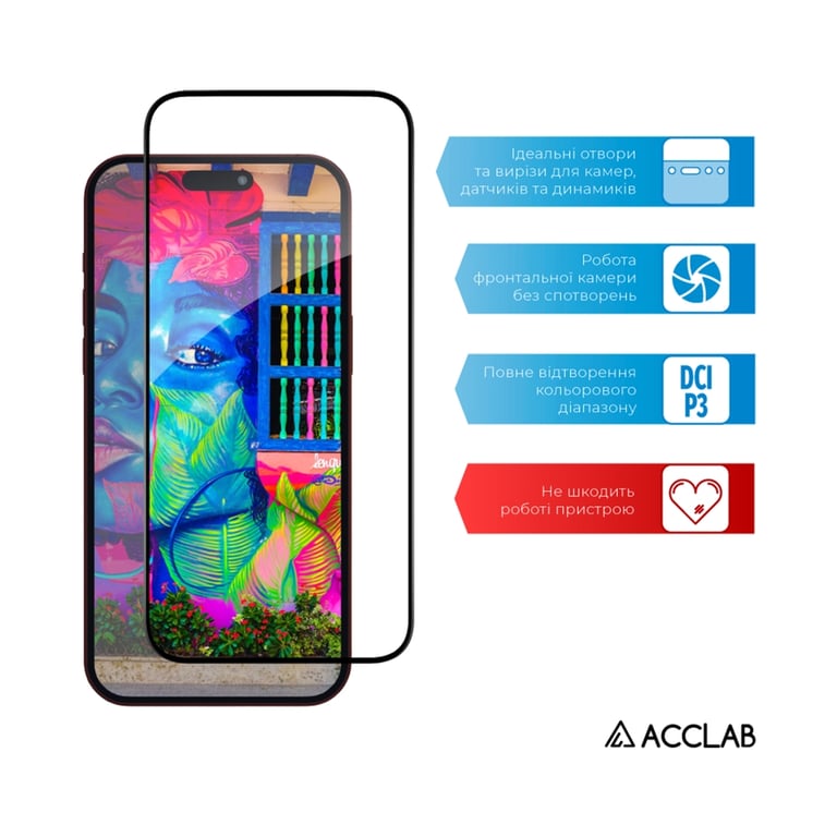 Скло захисне ACCLAB Full Glue Apple iPhone 15 Pro (1283126575389) - фото 5