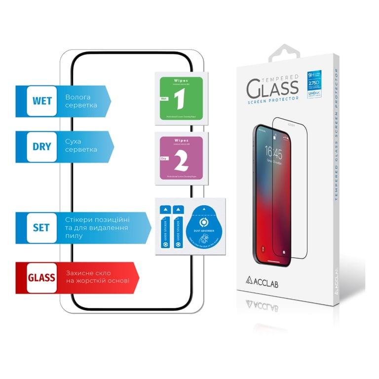 Скло захисне ACCLAB Full Glue Apple iPhone 15 Pro (1283126575389) - фото 7