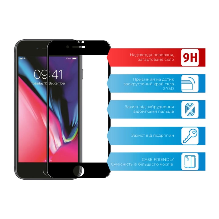 Скло захисне ACCLAB Full Glue Apple iPhone 7/8/SE 2020 (1283126508172) - фото 2
