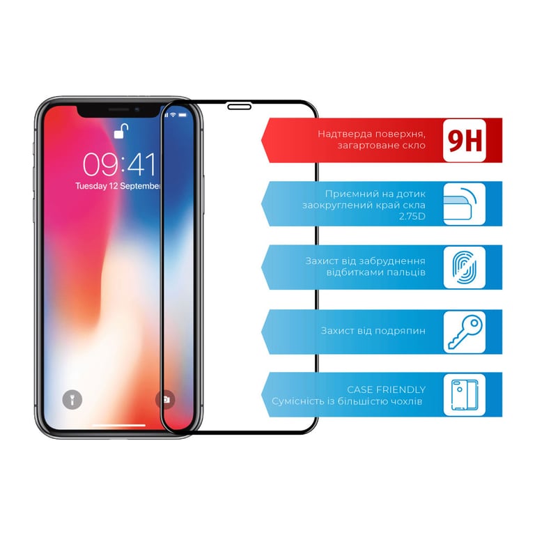 Скло захисне ACCLAB Full Glue Apple iPhone X/XS/11 Pro (1283126508189) - фото 2
