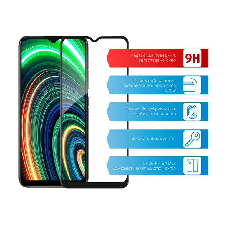 Скло захисне ACCLAB Full Glue Realme C25Y (1283126542350) - фото 2