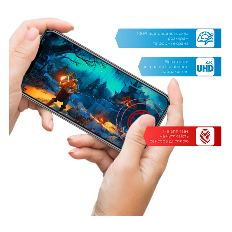 Скло захисне ACCLAB Full Glue Realme C25Y (1283126542350) - фото 5