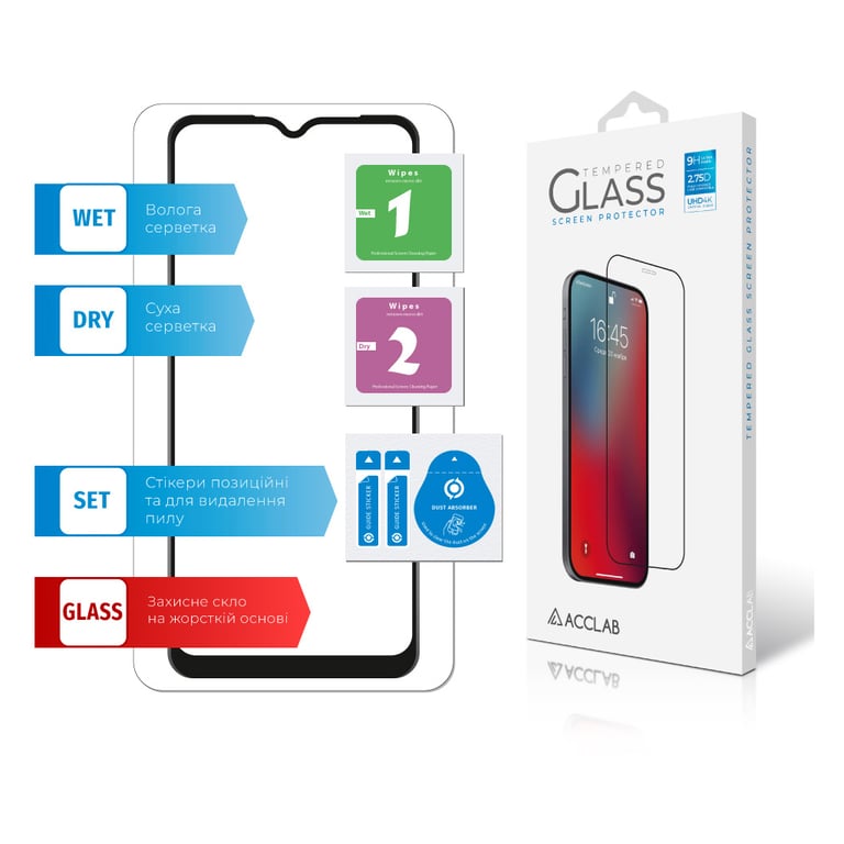 Скло захисне ACCLAB Full Glue Realme C25Y (1283126542350) - фото 6
