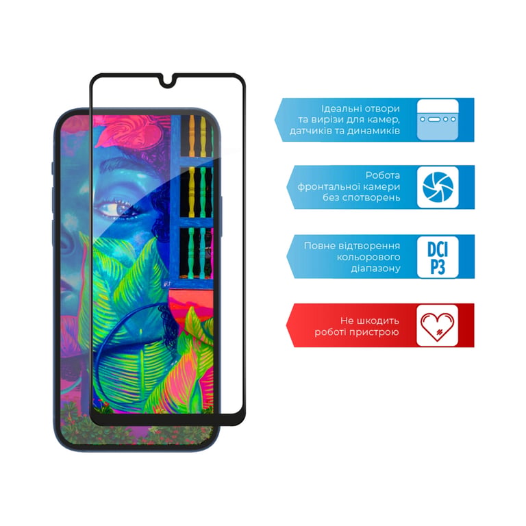 Скло захисне ACCLAB Full Glue Samsung M22 (1283126517518) - фото 4