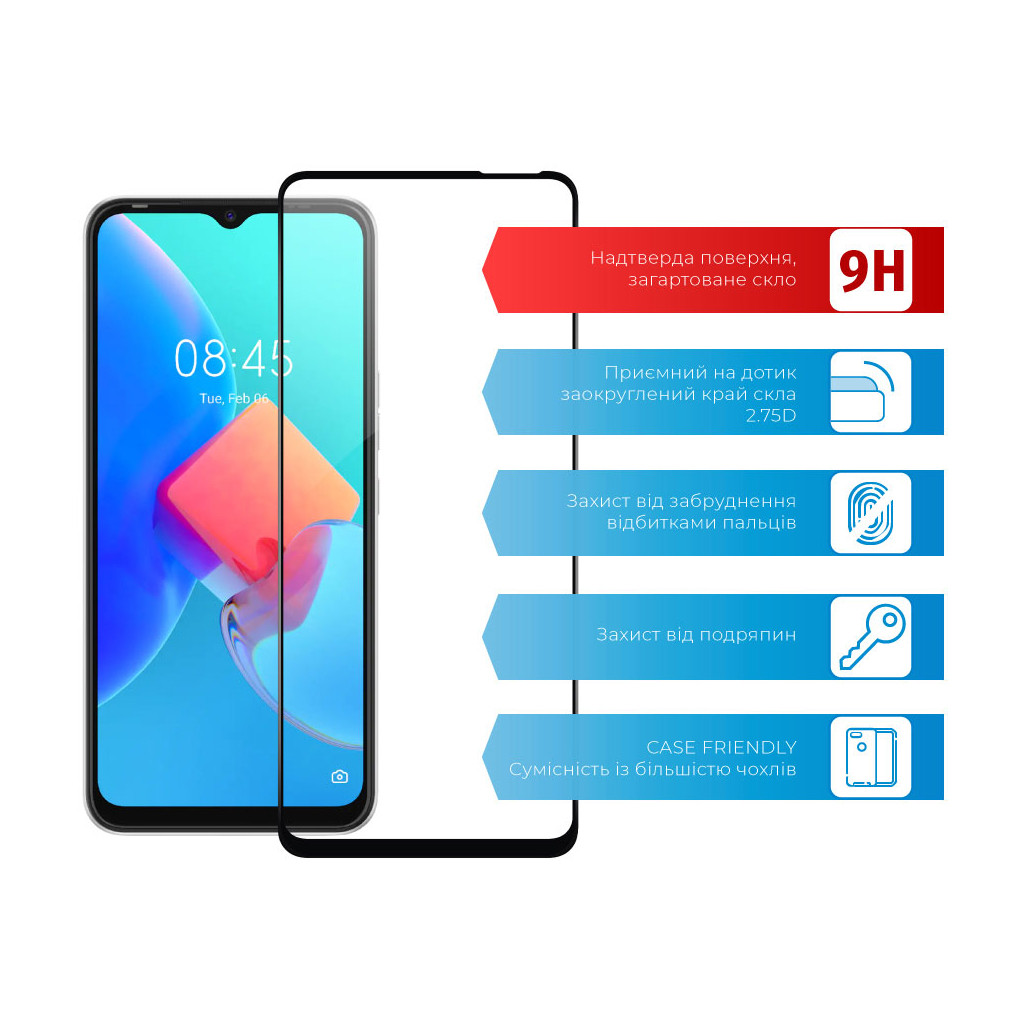 Скло захисне ACCLAB Full Glue Tecno Spark 8C (1283126542466) - фото 3 Скло захисне ACCLAB Full Glue Tecno Spark 8C (1283126542466) - фото 3
