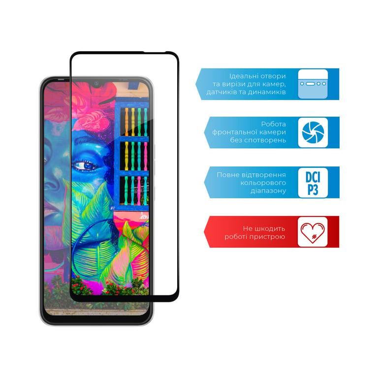Скло захисне ACCLAB Full Glue Tecno Spark 8C (1283126542466) - фото 5