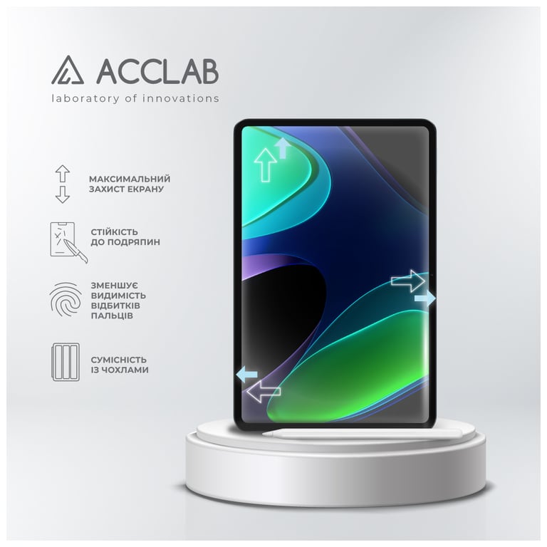 Скло захисне ACCLAB Full Glue Xiaomi Pad 6 11'' (1283126578007) - фото 4