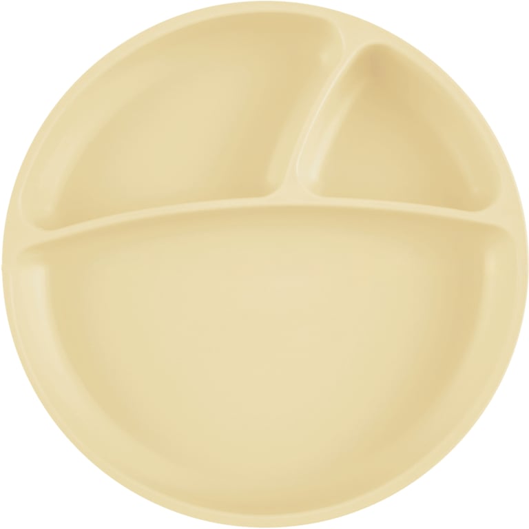 Тарілка дитяча MinikOiOi Portions секційна Mellow Yellow (101050006) - фото 1