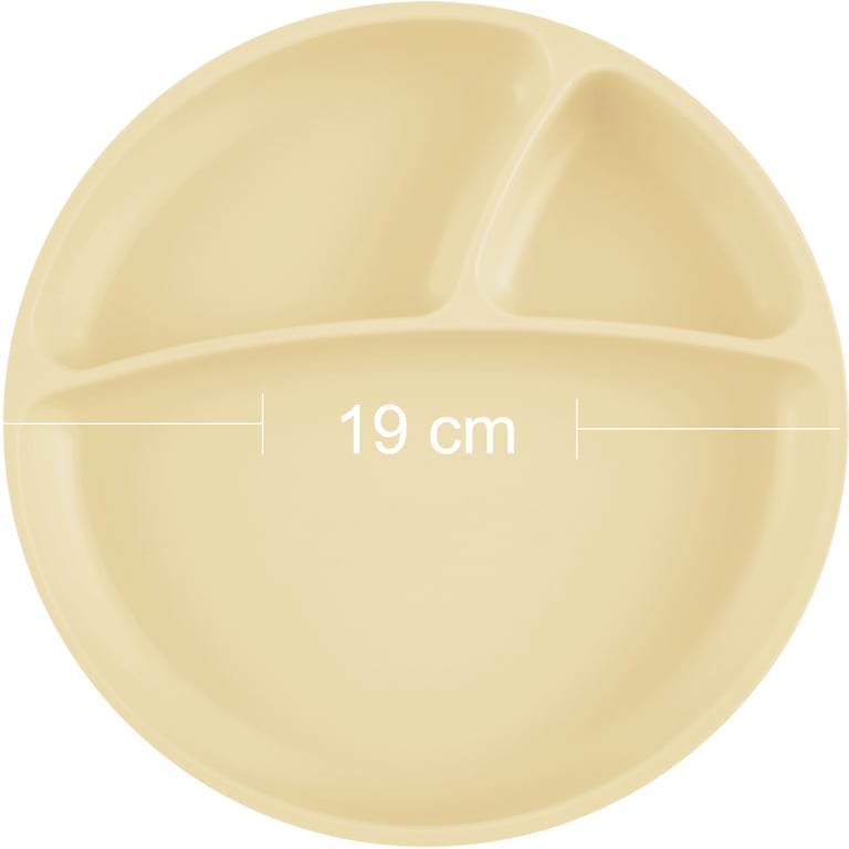 Тарілка дитяча MinikOiOi Portions секційна Mellow Yellow (101050006) - фото 2