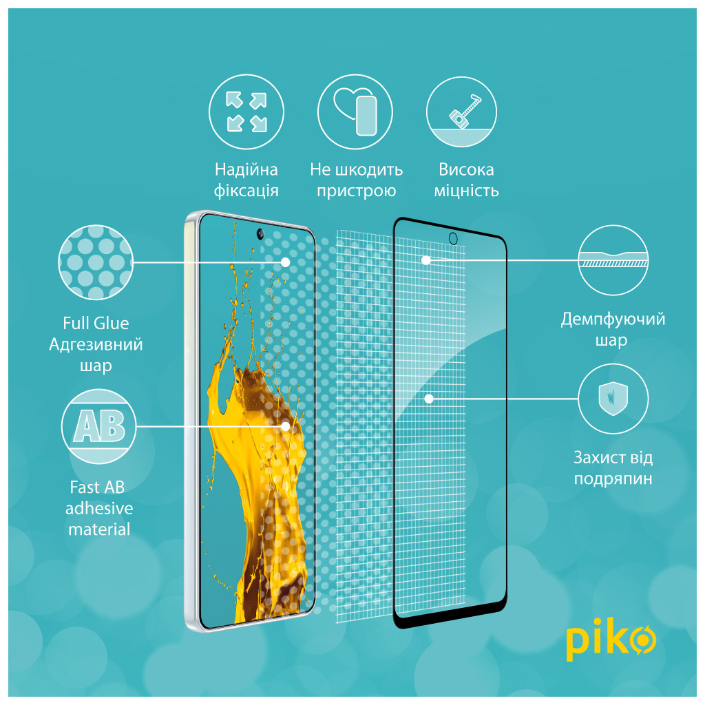 Скло захисне Piko Full Glue Tecno Camon 19/19 Pro (1283126547287) - фото 3 Скло захисне Piko Full Glue Tecno Camon 19/19 Pro (1283126547287) - фото 3
