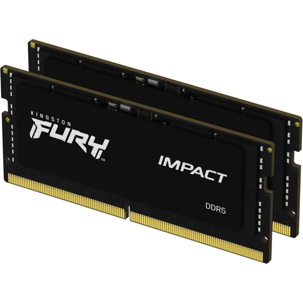 Модуль пам'яті для ноутбука SoDIMM DDR5 64GB (2x32GB) 5600 MHz FURY Impact Kingston Fury (ex.HyperX) (KF556S40IBK2-64) - фото 1