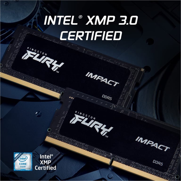 Модуль пам'яті для ноутбука SoDIMM DDR5 64GB (2x32GB) 5600 MHz FURY Impact Kingston Fury (ex.HyperX) (KF556S40IBK2-64) - фото 4