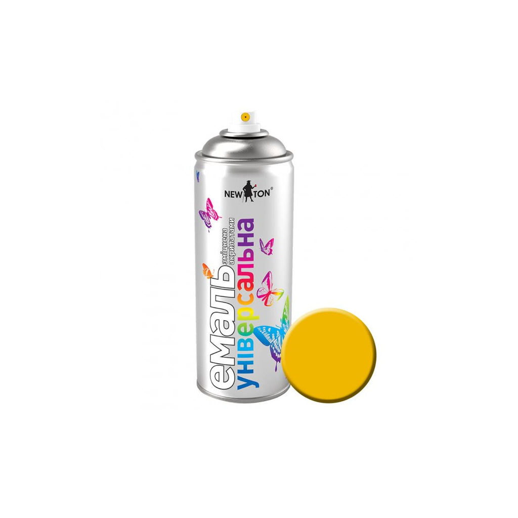 Аерозольна фарба для автомобіля New Ton універсальна 1023 жовтий, 400 мл (204) - фото 1 Аерозольна фарба для автомобіля New Ton універсальна 1023 жовтий, 400 мл (204) - фото 1