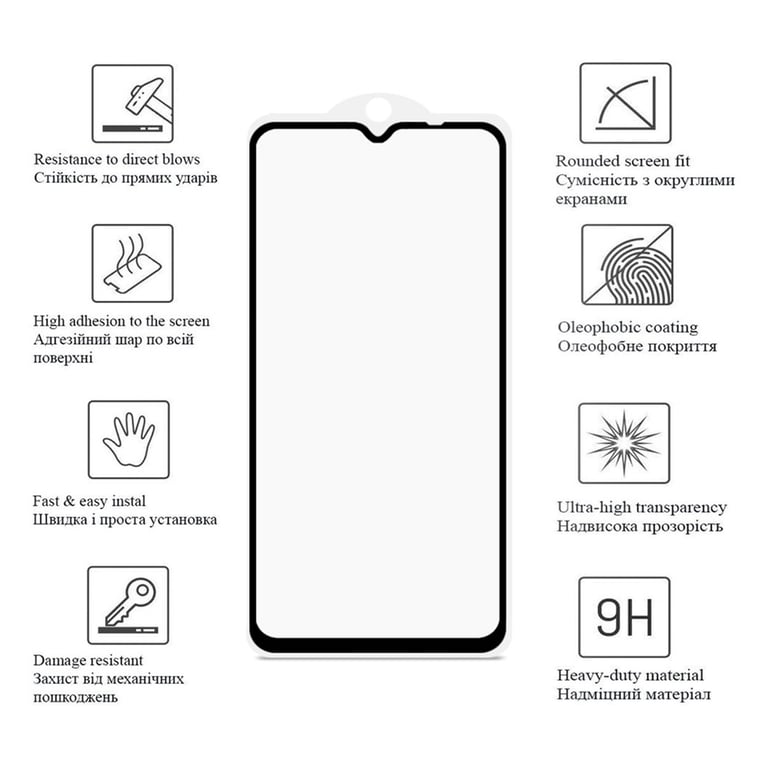 Скло захисне Drobak Matte Ceramics Anty Spy Samsung Galaxy A14 (676714) - фото 2