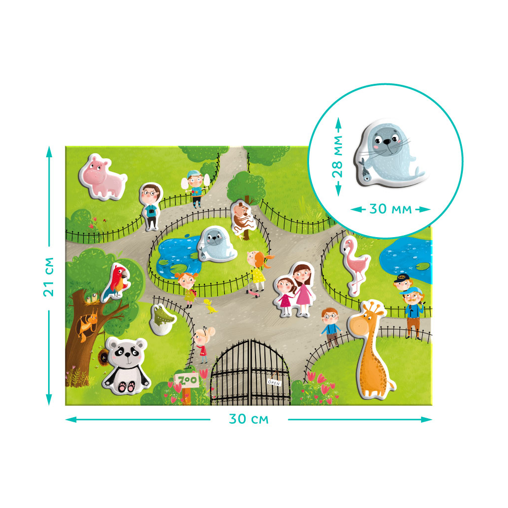 Навчальний набір DoDo Магнітна гра Зоопарк (200207) - фото 4 Навчальний набір DoDo Магнітна гра Зоопарк (200207) - фото 4
