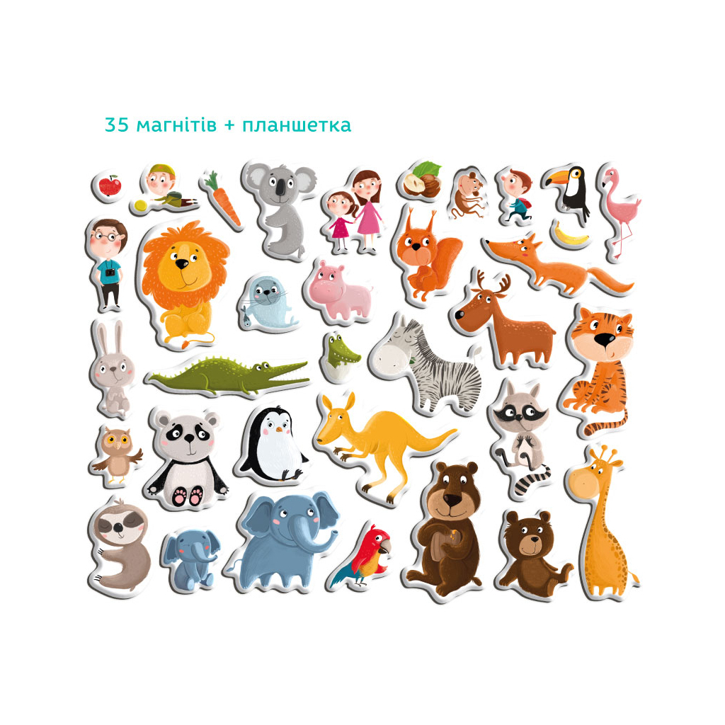 Навчальний набір DoDo Магнітна гра Зоопарк (200207) - фото 5 Навчальний набір DoDo Магнітна гра Зоопарк (200207) - фото 5