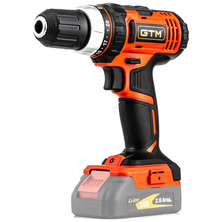Шуруповерт GTM DS18/40P, 18В, 40Нм, 2шв, (без АКБ та ЗП) (DS18/40P_BARE TOOL) - фото 2