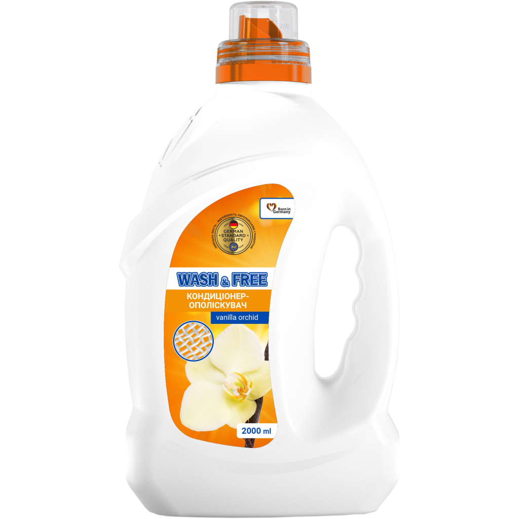 Кондиціонер для білизни Wash&Free Концентрований пом'якшувач тканин Ванільна орхідея 2 л (4262396143693) - фото 1