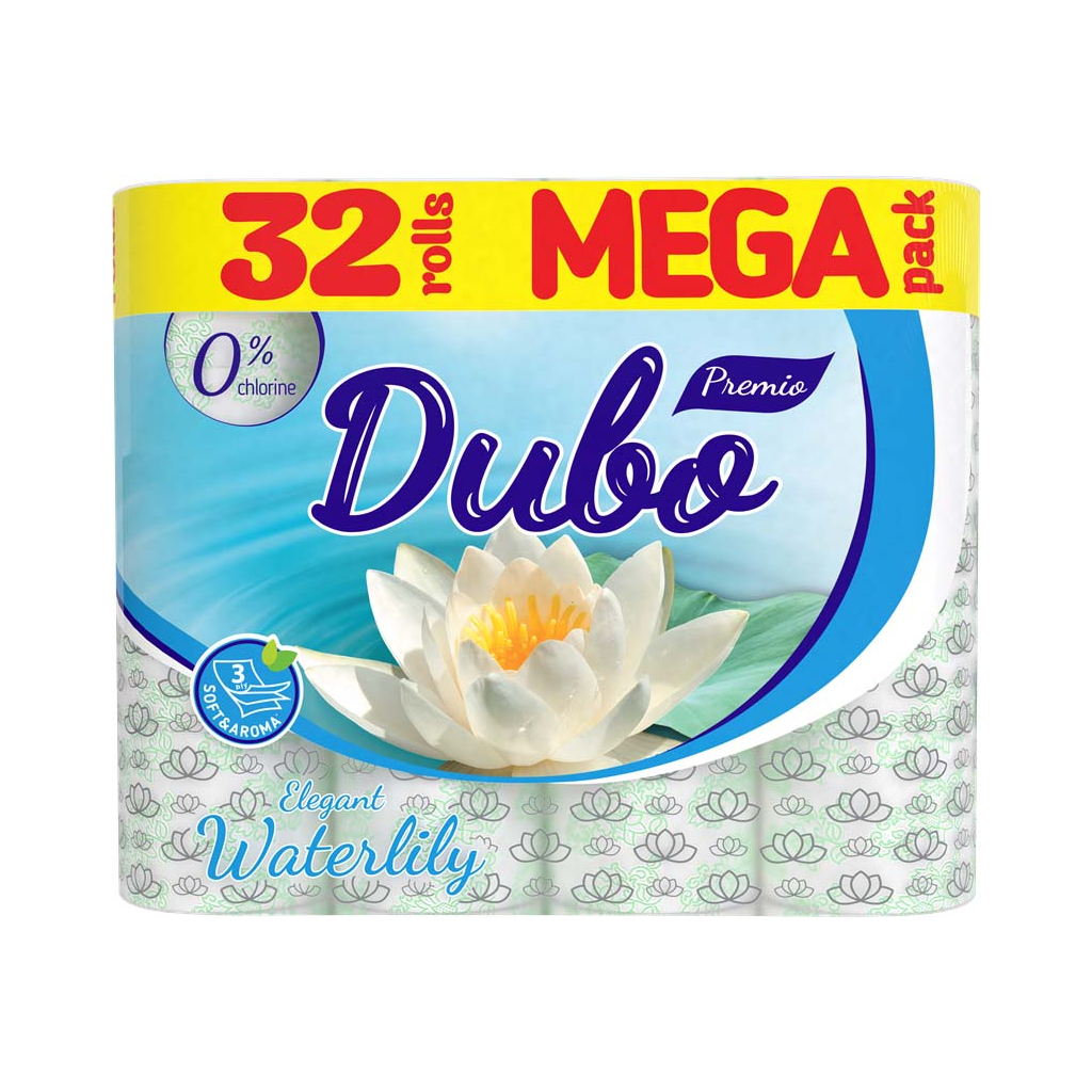 Туалетний папір Диво Premio Waterlily 3 шари 32 рулони (4820003837757) - фото 1