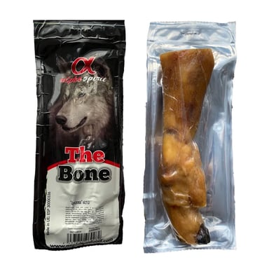 Ласощі для собак Alpha Spirit Ham Bone Leg Vacuum м'ясна кісточка 6 см (8437015969282) - фото 1