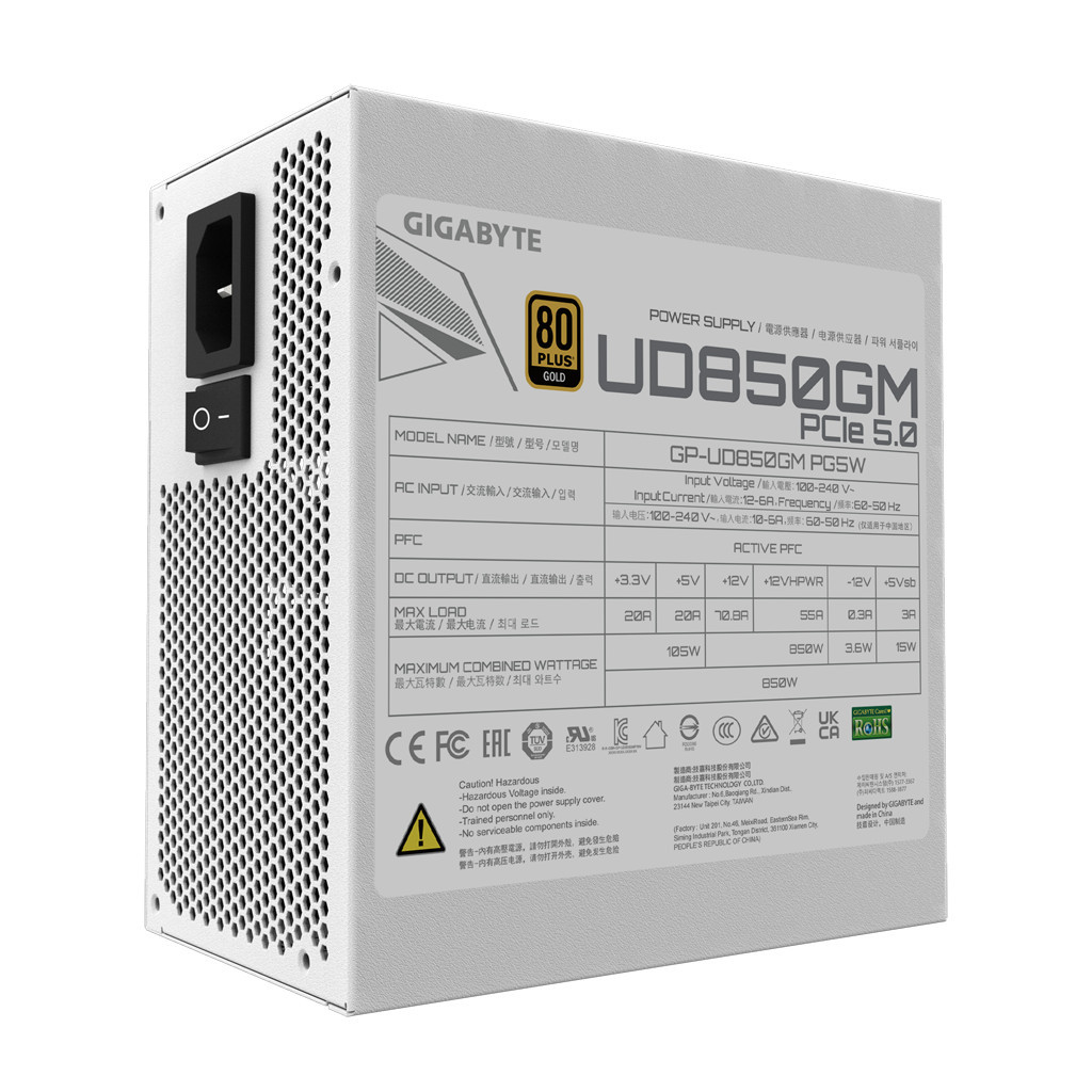 Блок живлення GIGABYTE 850W (GP-UD850GM PG5W) - фото 3 Блок живлення GIGABYTE 850W (GP-UD850GM PG5W) - фото 3