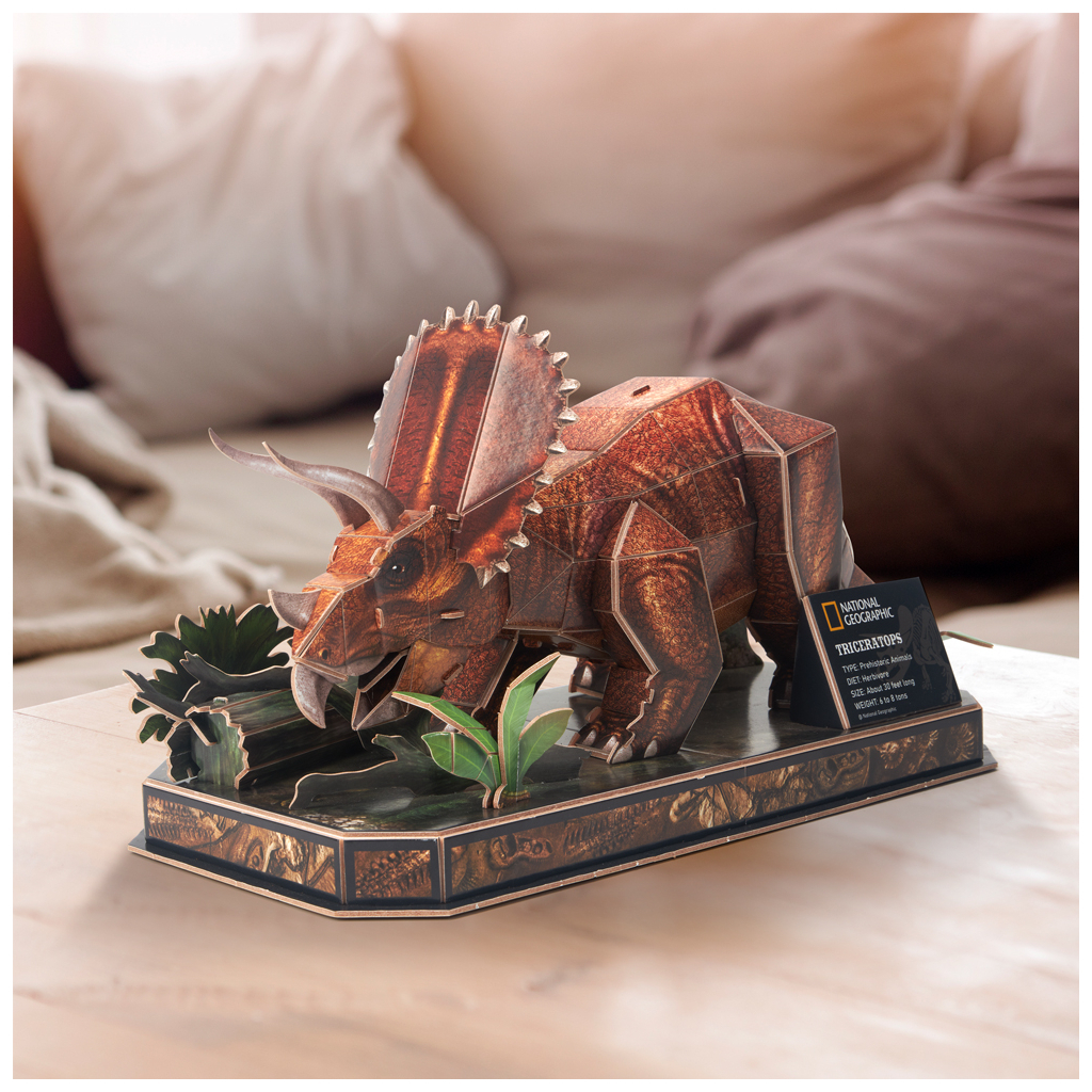 Пазл Cubic Fun 3D National Geographic Dino Трицератопс (DS1052h) - фото 3 Пазл Cubic Fun 3D National Geographic Dino Трицератопс (DS1052h) - фото 3