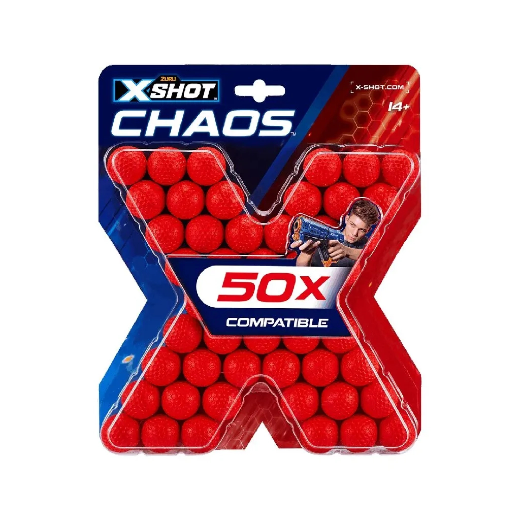 Іграшкова зброя Zuru X-Shot Набір шариків CHAOS new (50 шт.) (36327R) Іграшкова зброя Zuru X-Shot Набір шариків CHAOS new (50 шт.) (36327R)