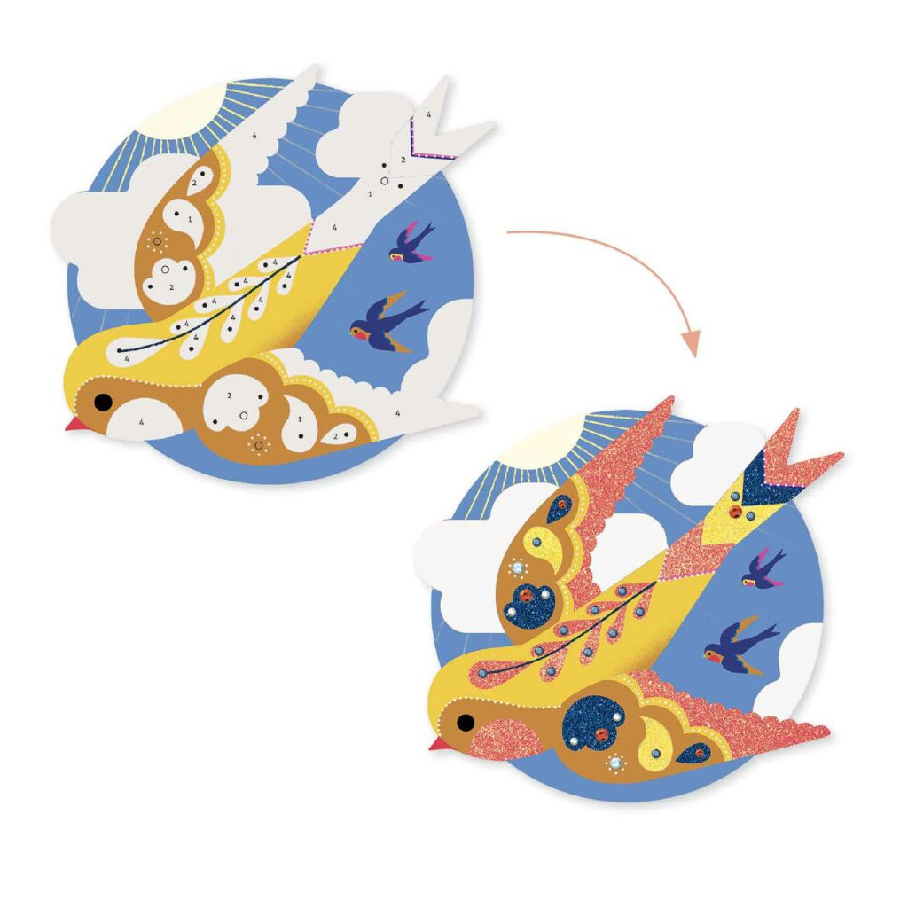 Набір для творчості Djeco Райські пташки (DJ09522) - фото 3 Набір для творчості Djeco Райські пташки (DJ09522) - фото 3