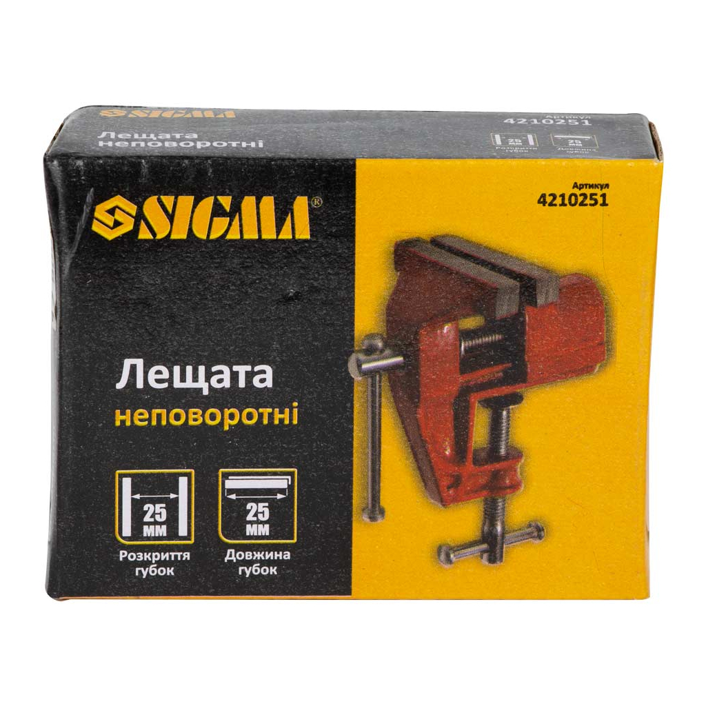 Лещата Sigma неповоротні 25мм для дрібних робіт (4210251) - фото 2 Лещата Sigma неповоротні 25мм для дрібних робіт (4210251) - фото 2