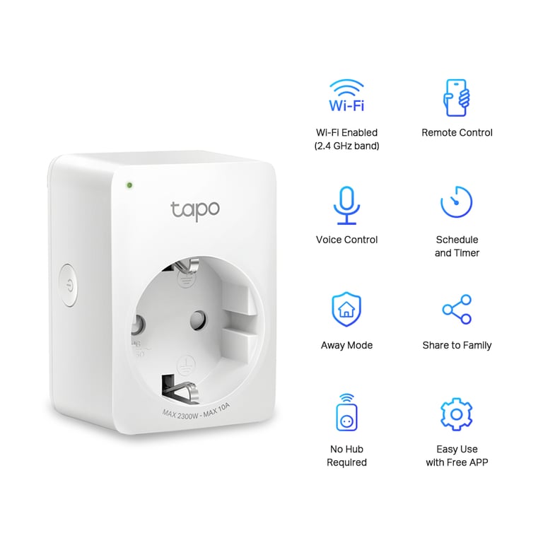 Розумна розетка TP-Link Tapo P100 (2-pack) (Tapo P100(2-pack)) - фото 2