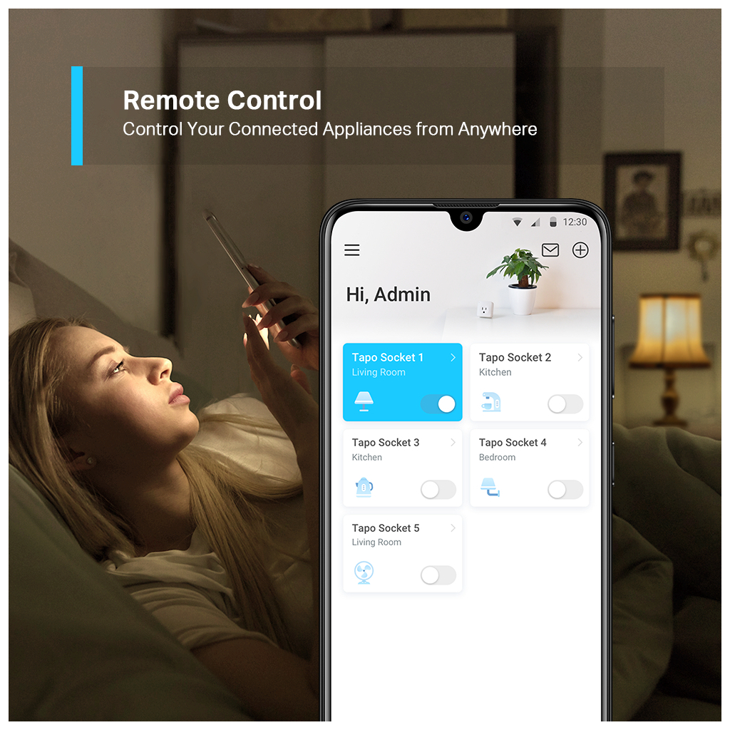 Розумна розетка TP-Link Tapo P100 (2-pack) (Tapo P100(2-pack)) - фото 3 Розумна розетка TP-Link Tapo P100 (2-pack) (Tapo P100(2-pack)) - фото 3