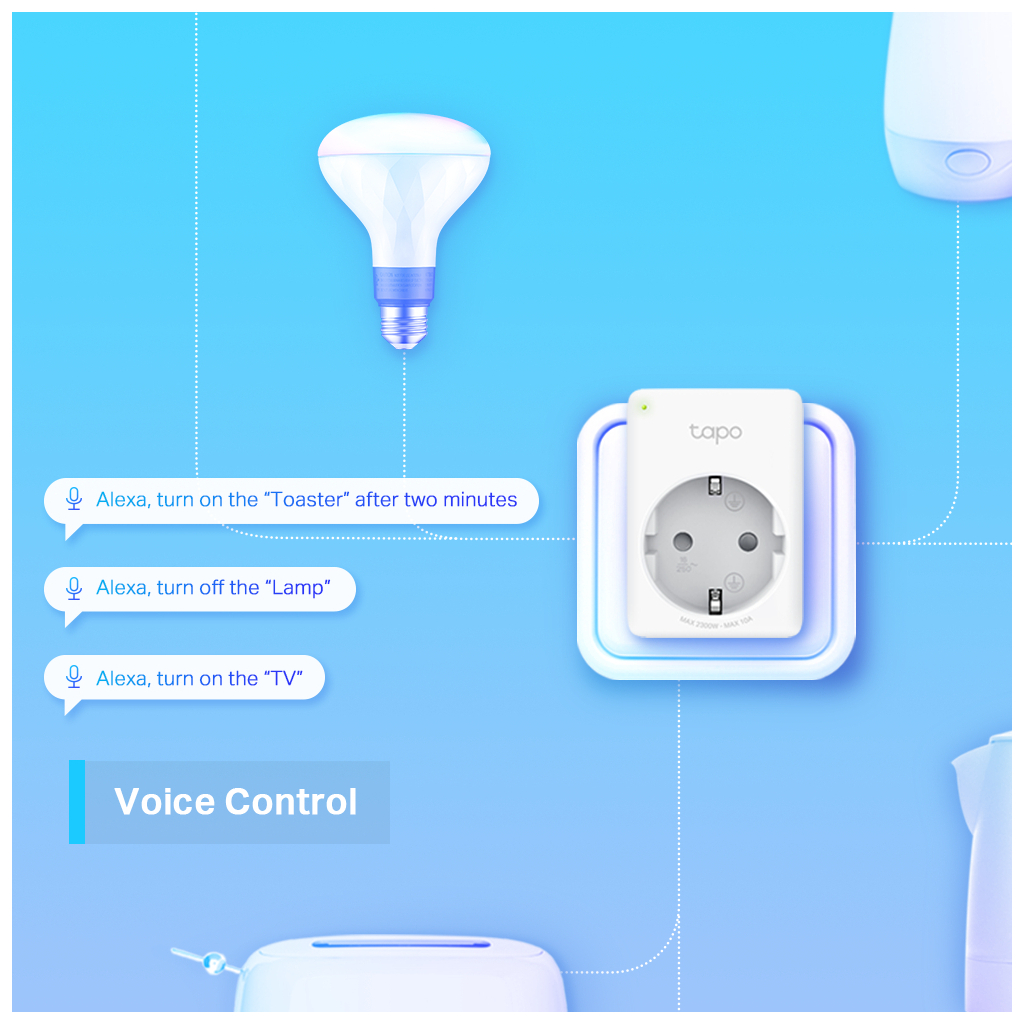 Розумна розетка TP-Link Tapo P100 (2-pack) (Tapo P100(2-pack)) - фото 6 Розумна розетка TP-Link Tapo P100 (2-pack) (Tapo P100(2-pack)) - фото 6