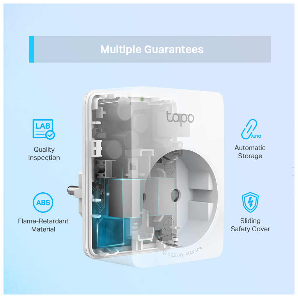 Розумна розетка TP-Link Tapo P100 (2-pack) (Tapo P100(2-pack)) - фото 7 Розумна розетка TP-Link Tapo P100 (2-pack) (Tapo P100(2-pack)) - фото 7