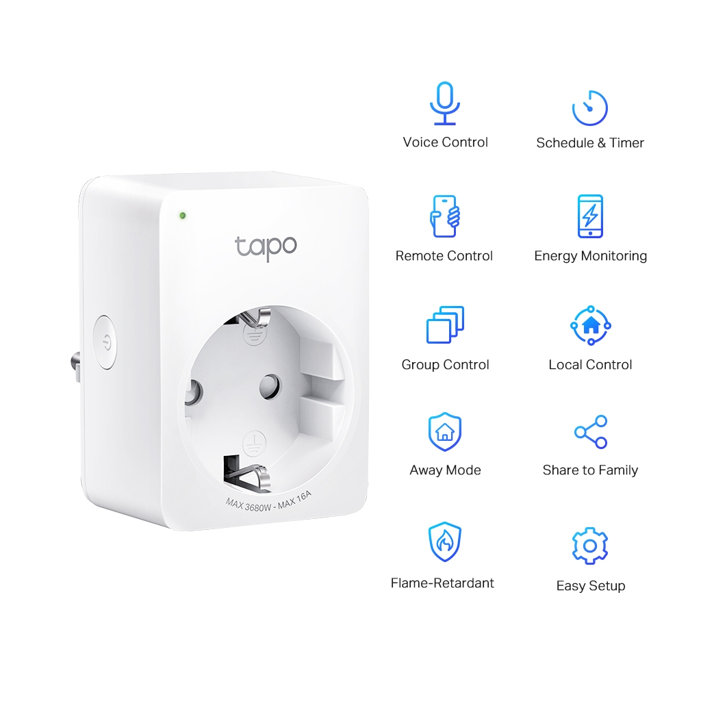 Розумна розетка TP-Link Tapo P110 (2-pack) (Tapo P110(2-pack)) - фото 2 Розумна розетка TP-Link Tapo P110 (2-pack) (Tapo P110(2-pack)) - фото 2