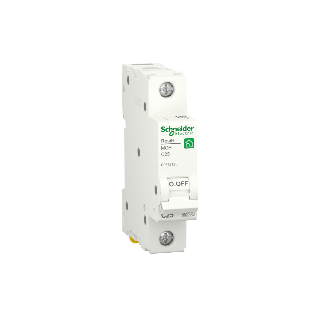 Автоматичний вимикач Schneider Electric RESI9 6kA 1P 25A C (R9F12125) - головне фото