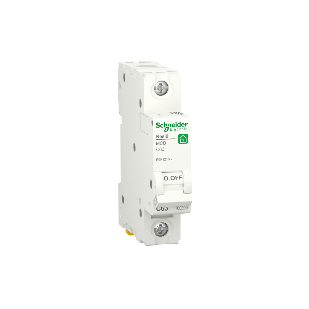 Автоматичний вимикач Schneider Electric RESI9 6kA 1P 63A C (R9F12163) - фото 1 Автоматичний вимикач Schneider Electric RESI9 6kA 1P 63A C (R9F12163) - фото 1