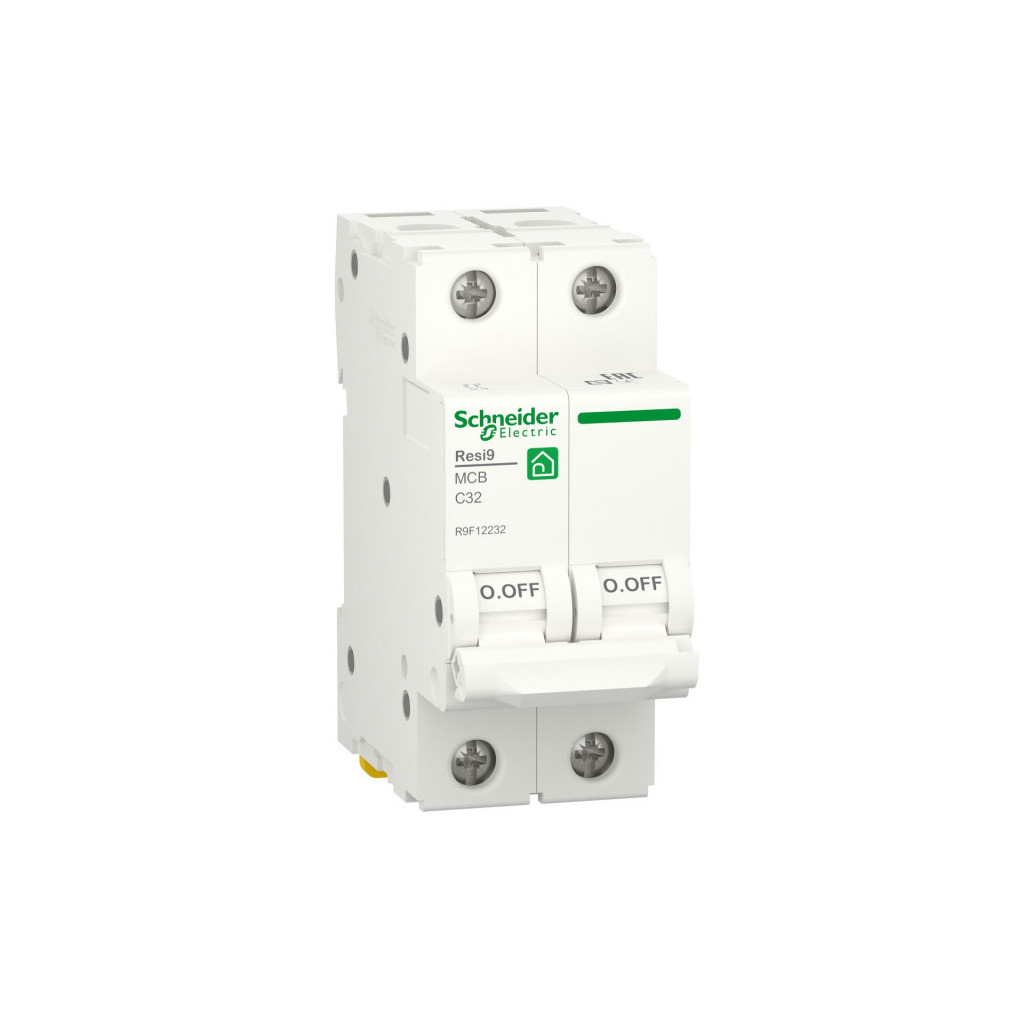 Автоматичний вимикач Schneider Electric RESI9 6kA 2P 32A C (R9F12232) Автоматичний вимикач Schneider Electric RESI9 6kA 2P 32A C (R9F12232)
