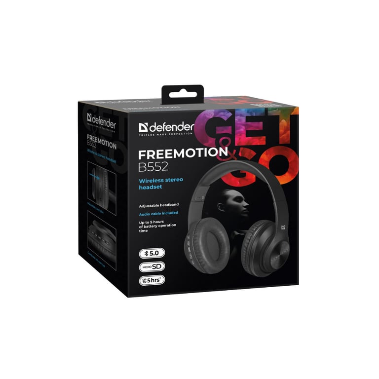 Навушники Defender FreeMotion B552 Bluetooth Black (63552) - фото 7