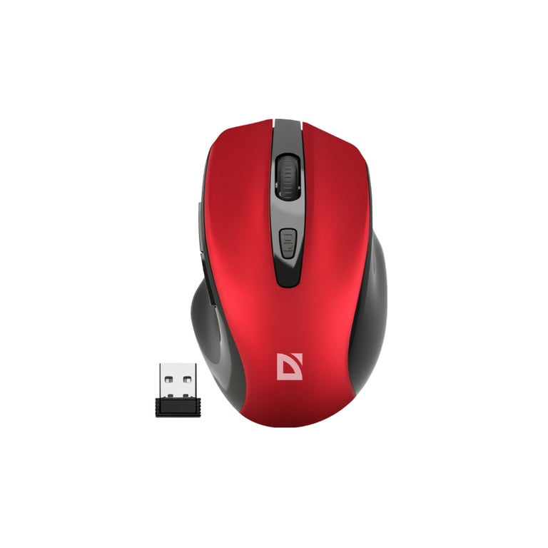 Мишка Defender Prime MB-053 Silent Wireless Red (52052) - фото 1