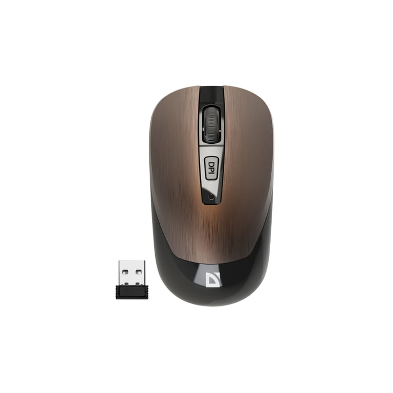 Мишка Defender Wave MM-995 Silent Wireless Bronze (52992) - фото 1