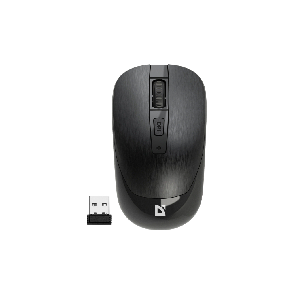 Мишка Defender Wave MM-995 Silent Wireless Black (52995) - фото 1