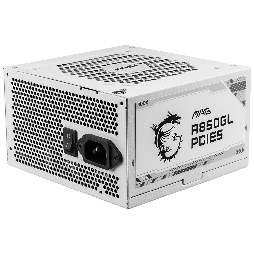 Блок живлення MSI 850W (MAG A850GL PCIE5 WHITE) - фото 3 Блок живлення MSI 850W (MAG A850GL PCIE5 WHITE) - фото 3
