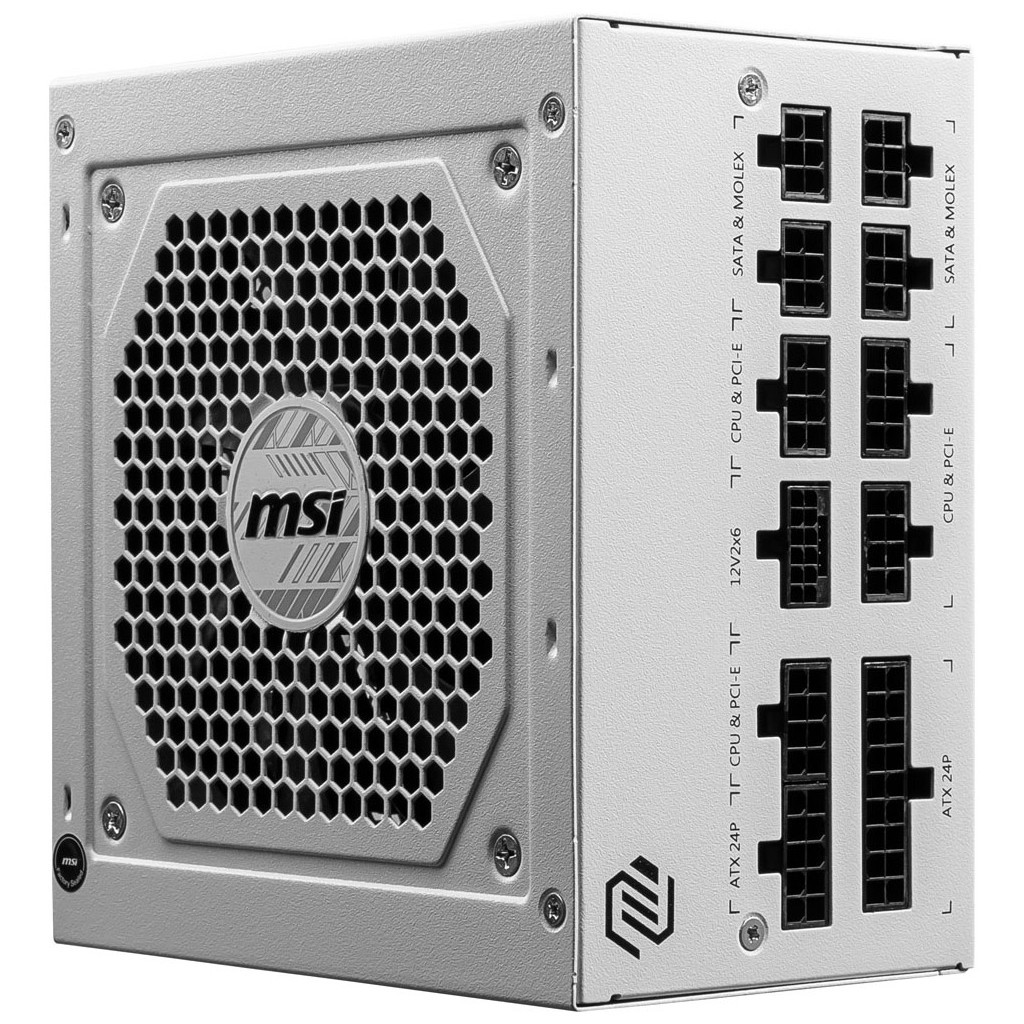 Блок живлення MSI 850W (MAG A850GL PCIE5 WHITE) - фото 9 Блок живлення MSI 850W (MAG A850GL PCIE5 WHITE) - фото 9