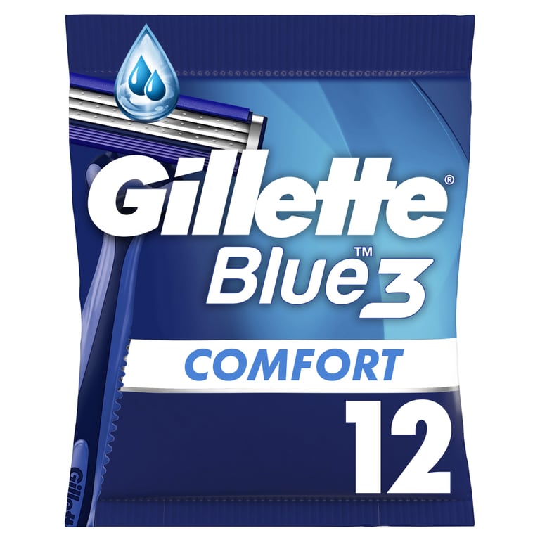 Бритва Gillette Blue 3 Plus Comfort 12 шт. (8700216148092) - фото 1