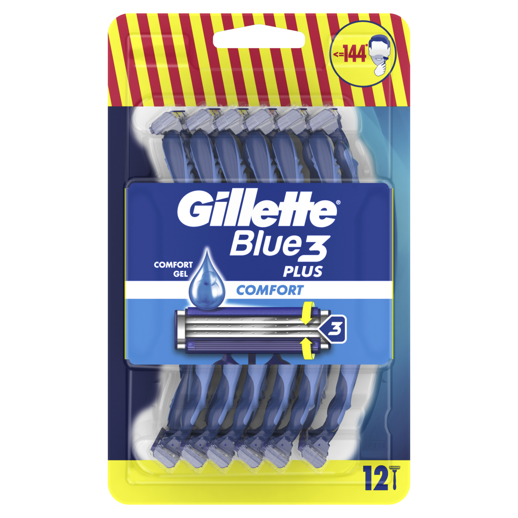 Бритва Gillette Blue 3 Plus Comfort 12 шт. (8700216148092) - фото 2 Бритва Gillette Blue 3 Plus Comfort 12 шт. (8700216148092) - фото 2