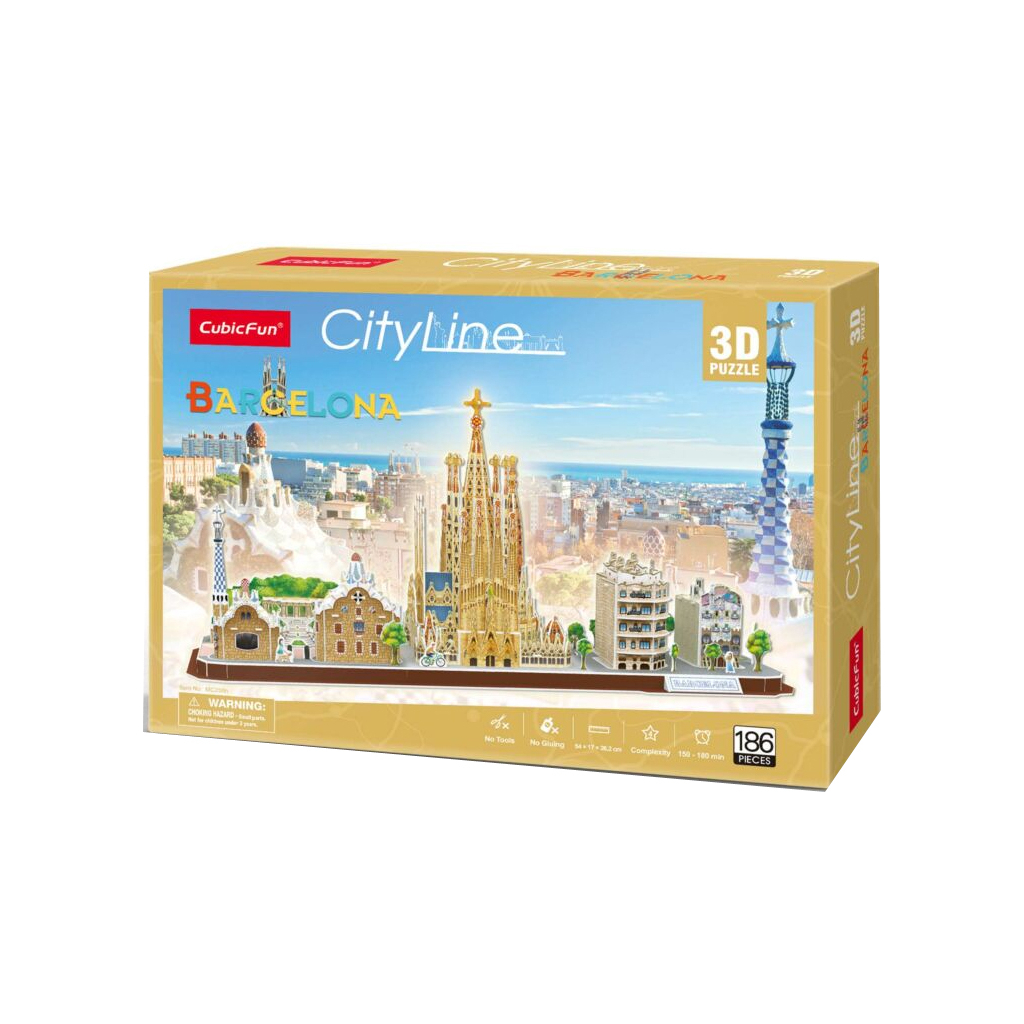 Пазл Cubic Fun Тривимірна головоломка-конструктор City Line Barcelona (MC256h) - фото 1 Пазл Cubic Fun Тривимірна головоломка-конструктор City Line Barcelona (MC256h) - фото 1