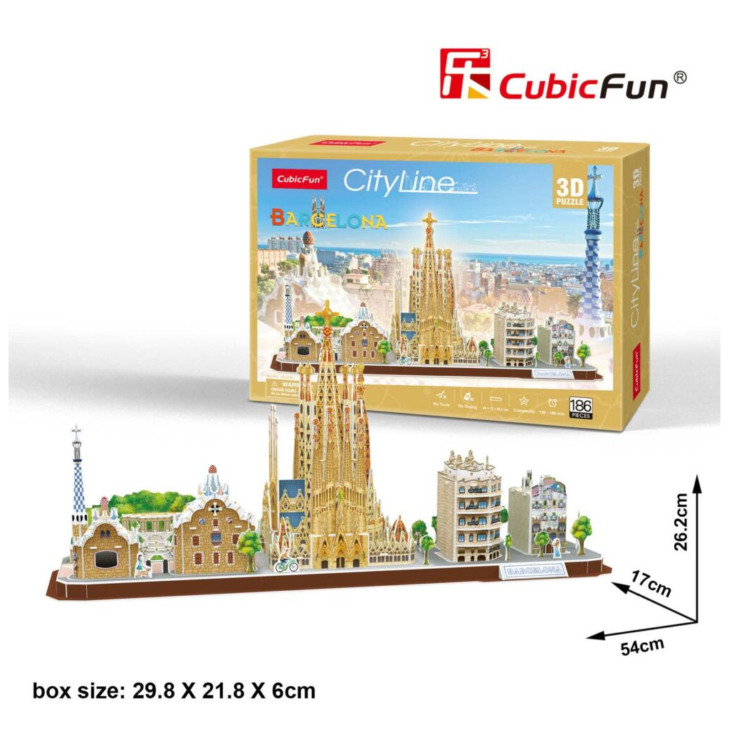 Пазл Cubic Fun Тривимірна головоломка-конструктор City Line Barcelona (MC256h) - фото 8 Пазл Cubic Fun Тривимірна головоломка-конструктор City Line Barcelona (MC256h) - фото 8