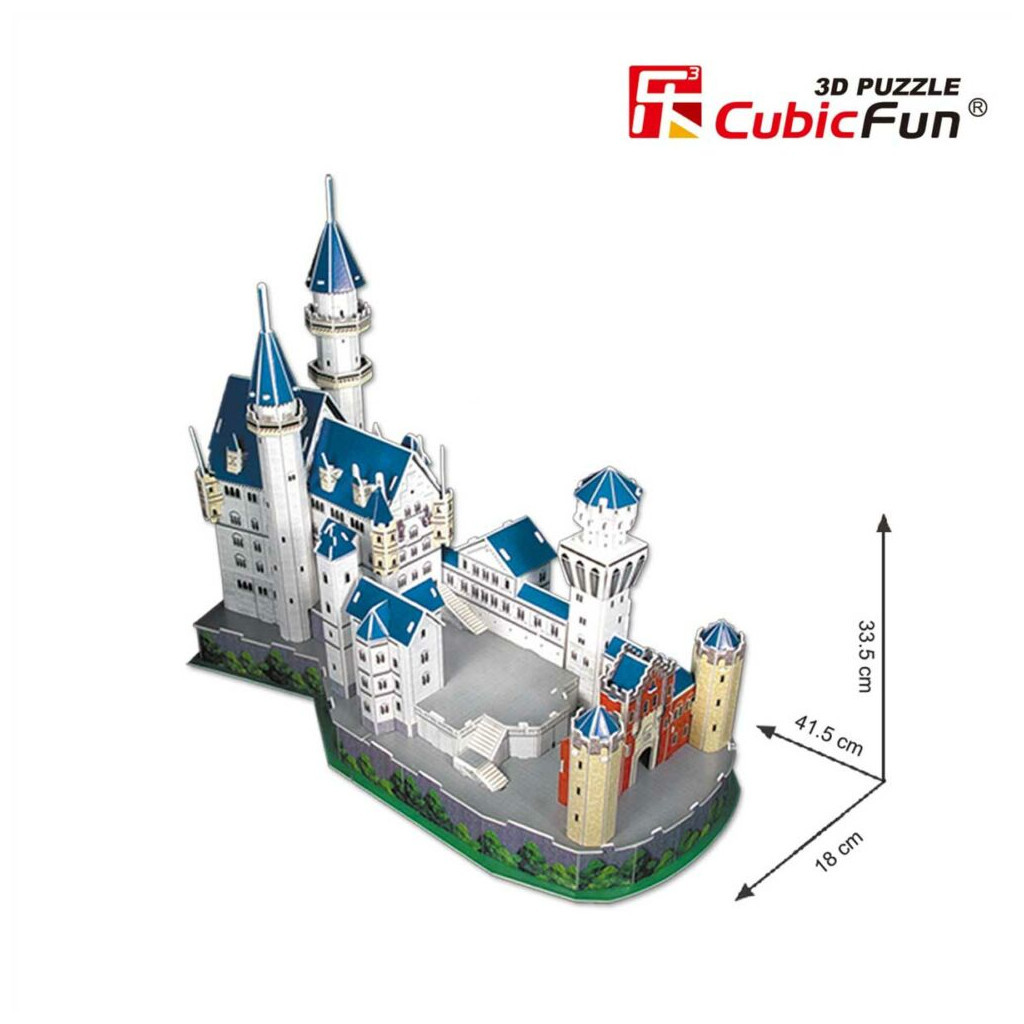 Пазл Cubic Fun Тривимірна головоломка-конструктор National Geographic Замок Нойшванштайн (DS0990h) - фото 3 Пазл Cubic Fun Тривимірна головоломка-конструктор National Geographic Замок Нойшванштайн (DS0990h) - фото 3