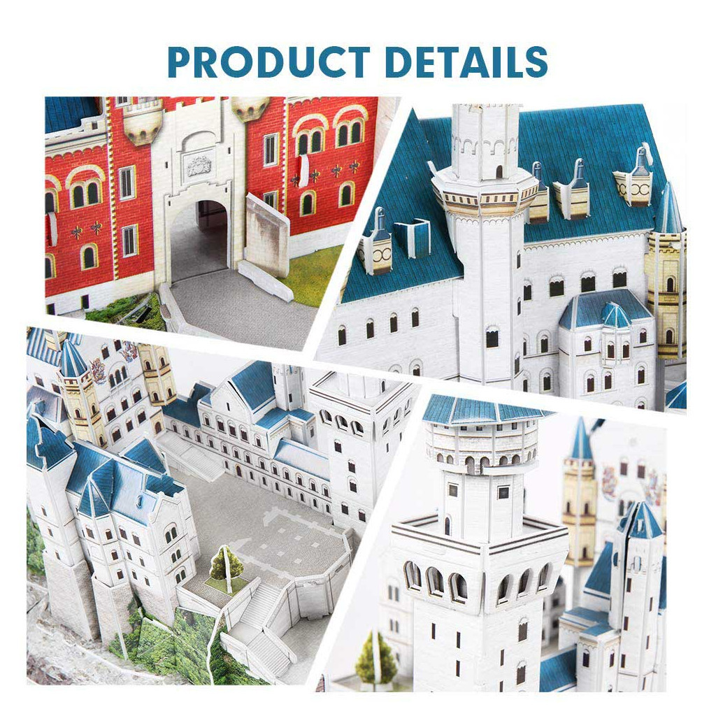 Пазл Cubic Fun Тривимірна головоломка-конструктор National Geographic Замок Нойшванштайн (DS0990h) - фото 4 Пазл Cubic Fun Тривимірна головоломка-конструктор National Geographic Замок Нойшванштайн (DS0990h) - фото 4