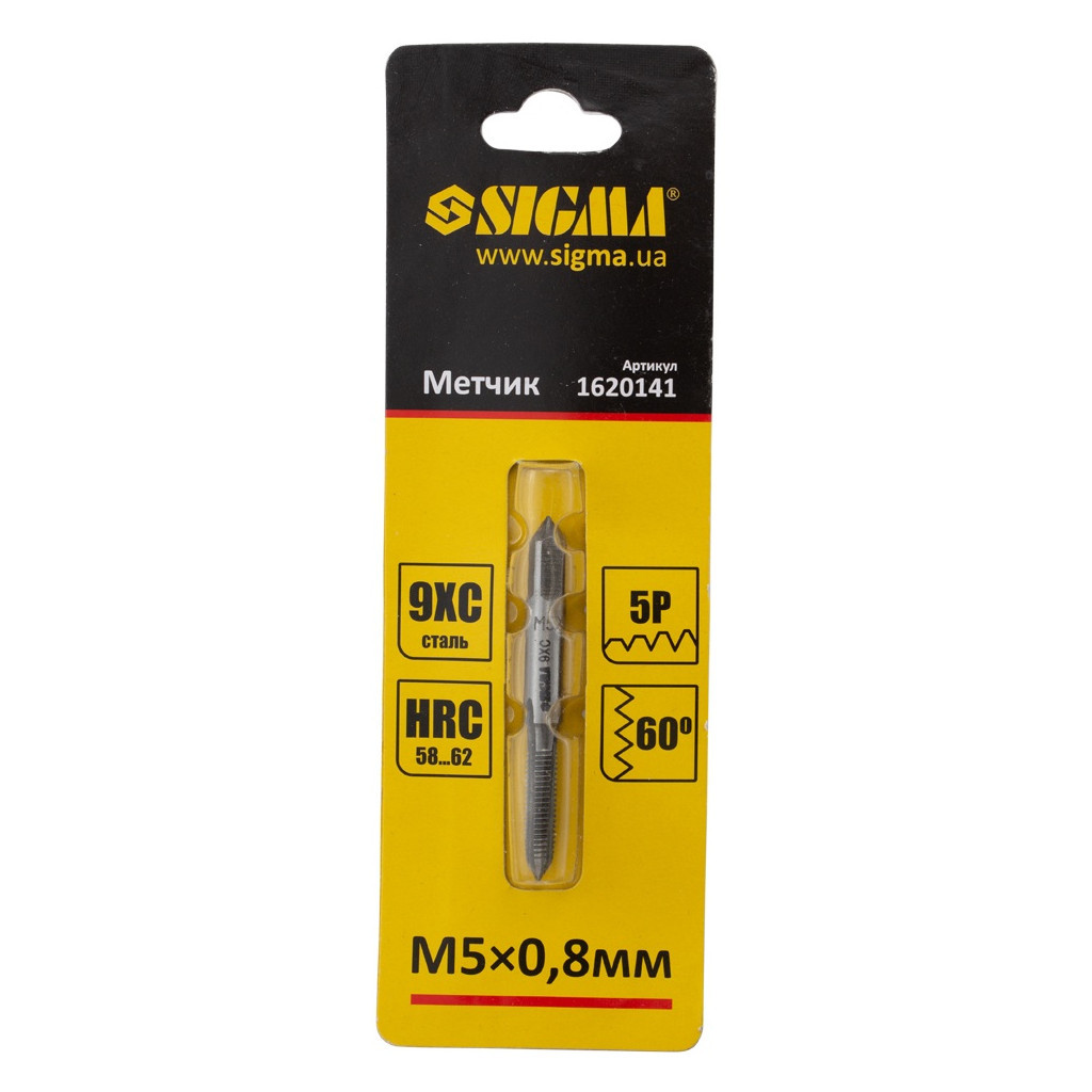 Мітчик Sigma М5x0.8мм (1620141) - фото 2 Мітчик Sigma М5x0.8мм (1620141) - фото 2